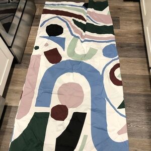 Abstract Multicolor Patterned Shower Curtain